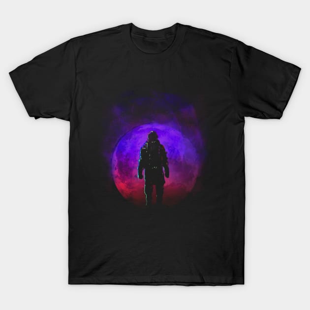 Interstellar Exploration (Astronaut in Space) T-Shirt by Area31Studios